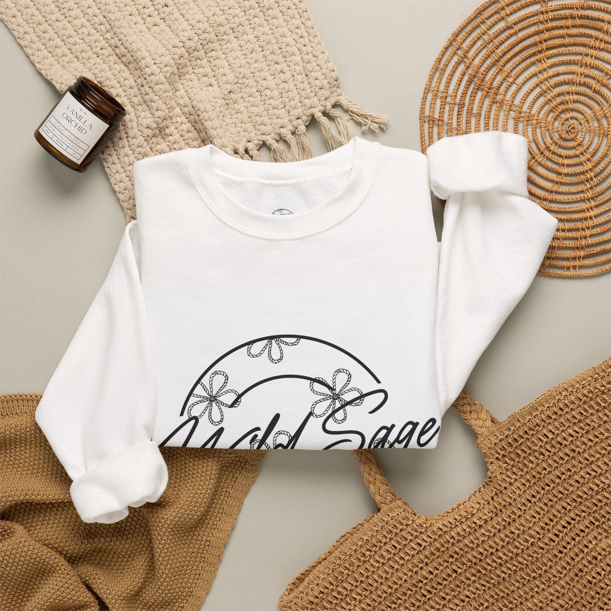 Wild Sage Silver Crewneck Sweatshirt
