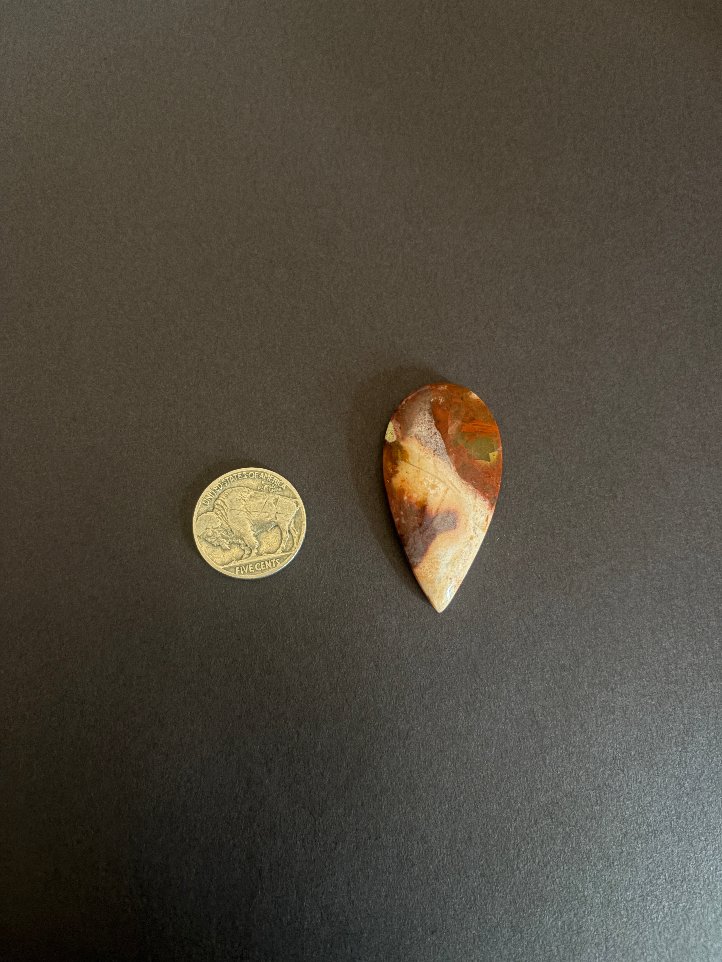 Carnelian teardrop cab